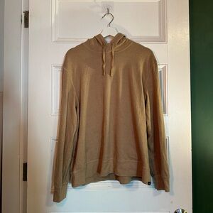 Faherty Camel Knit Hoodie